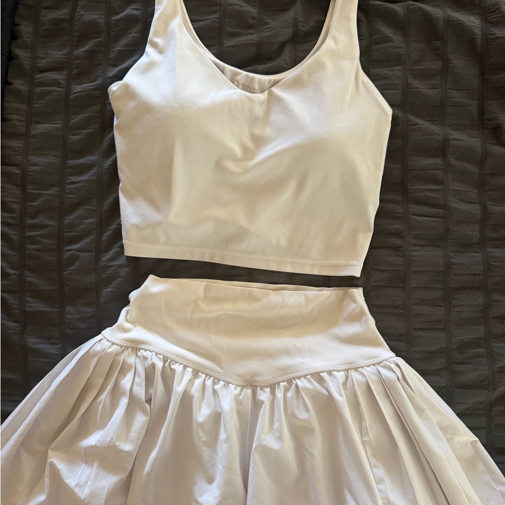 Aerie Cream Skirt and Top Set